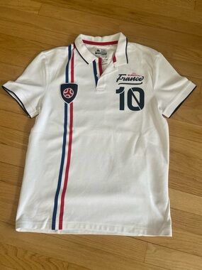 Soccer World Cup Euro 2020 FRANCE UEFA FIFA Mens S M White Jersey Polo NEW NWOT